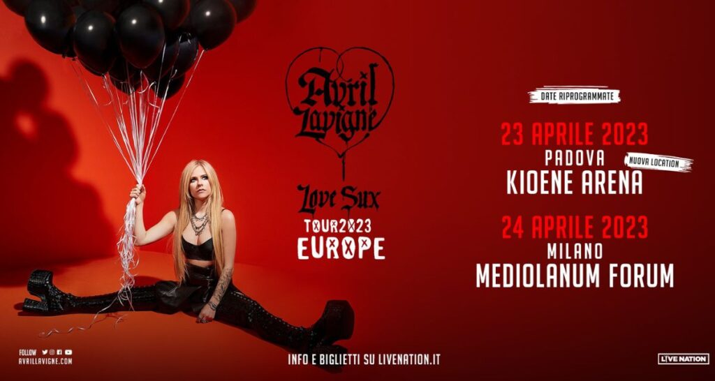 Live Events: Avril Lavigne on tour across Europe with Love Sux