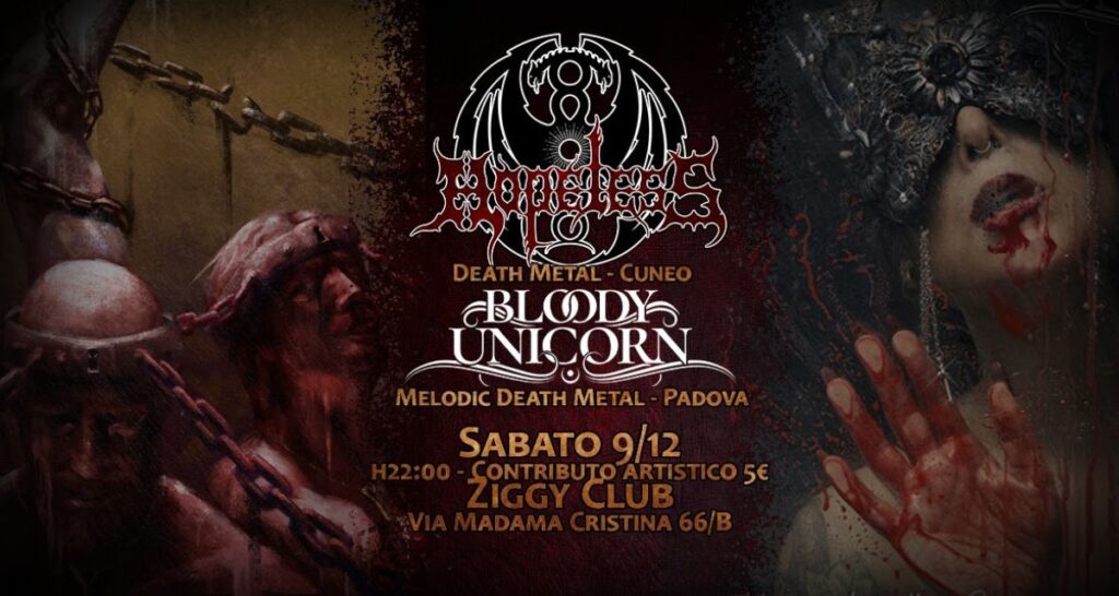 NEWS: Bloody Unicorn announced a show in Turin on December 9th