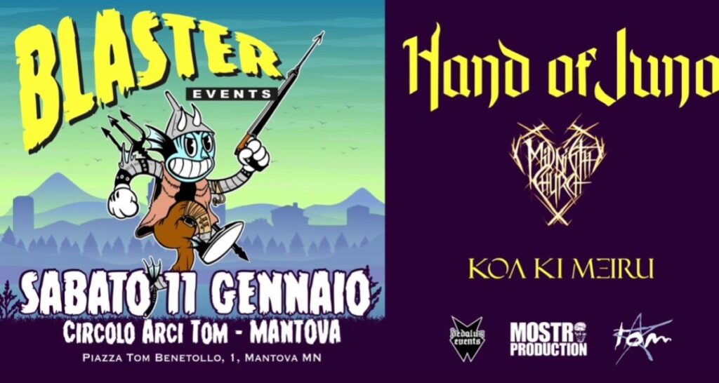 NEWS: Hand of Juno announce a new live show in Mantua